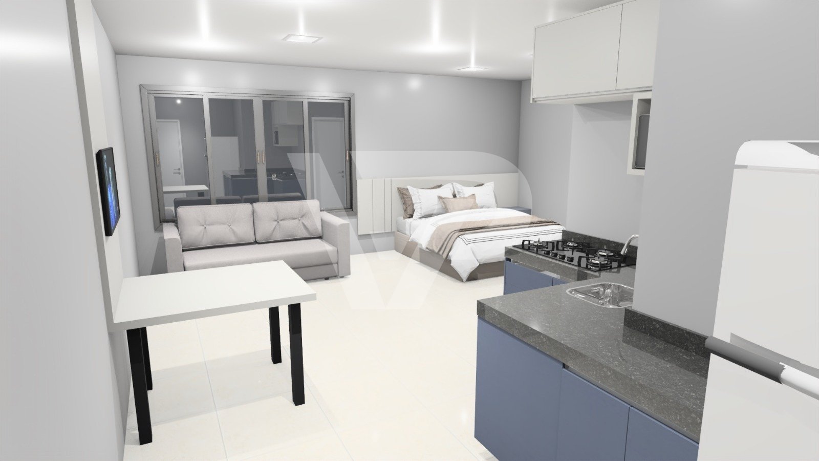 STUDIO MOBILIADO- Biopark 44m²